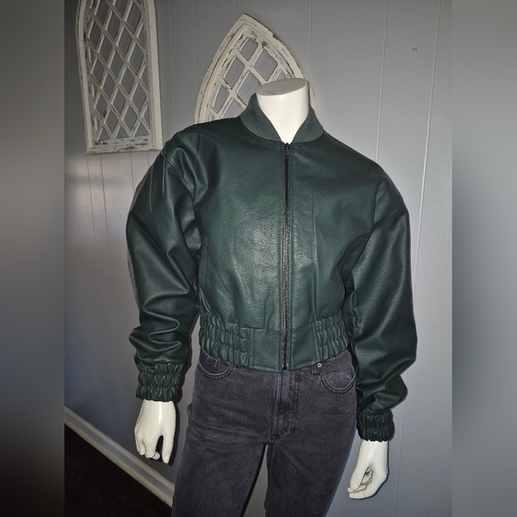 Steve Madden Parker Bomber Green Size Small NWT - Picture 5 of 14